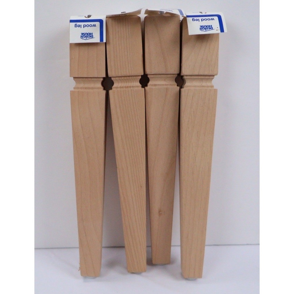 VTG Square Tapered Wood Side / Coffee Table Legs 14" Screw in Made in USA